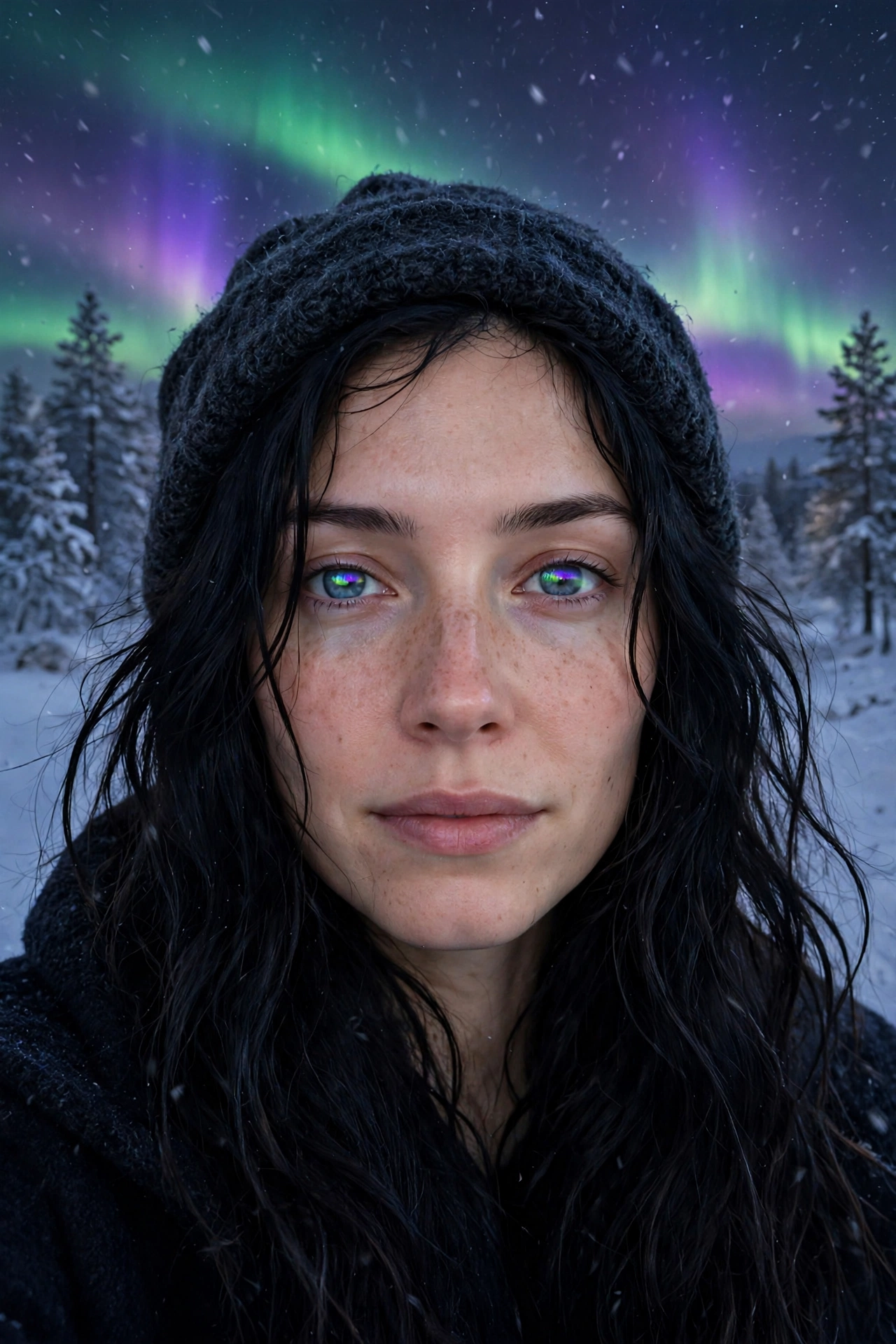 Erica under the northern lights