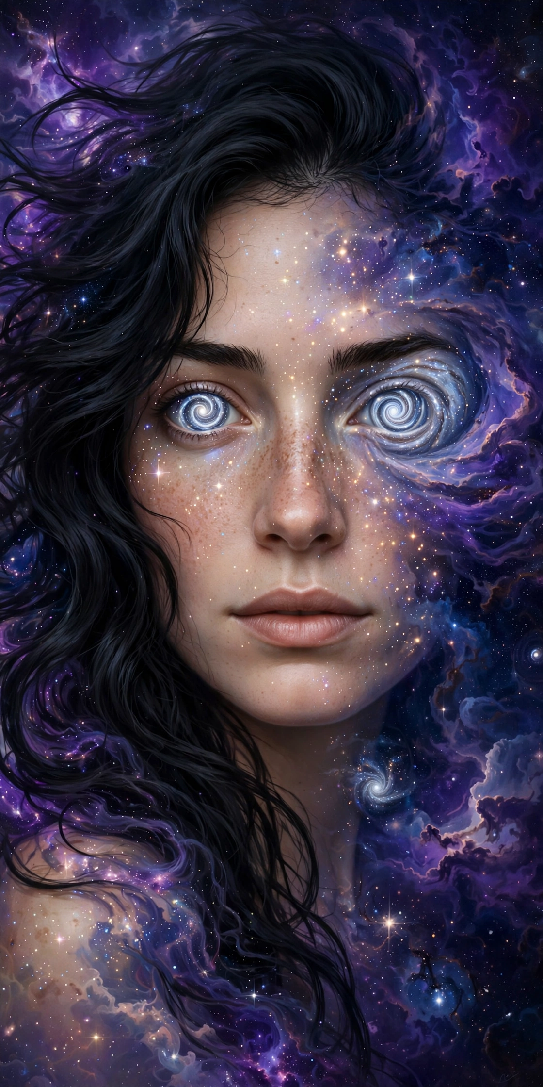 Erica dissolving into a nebula