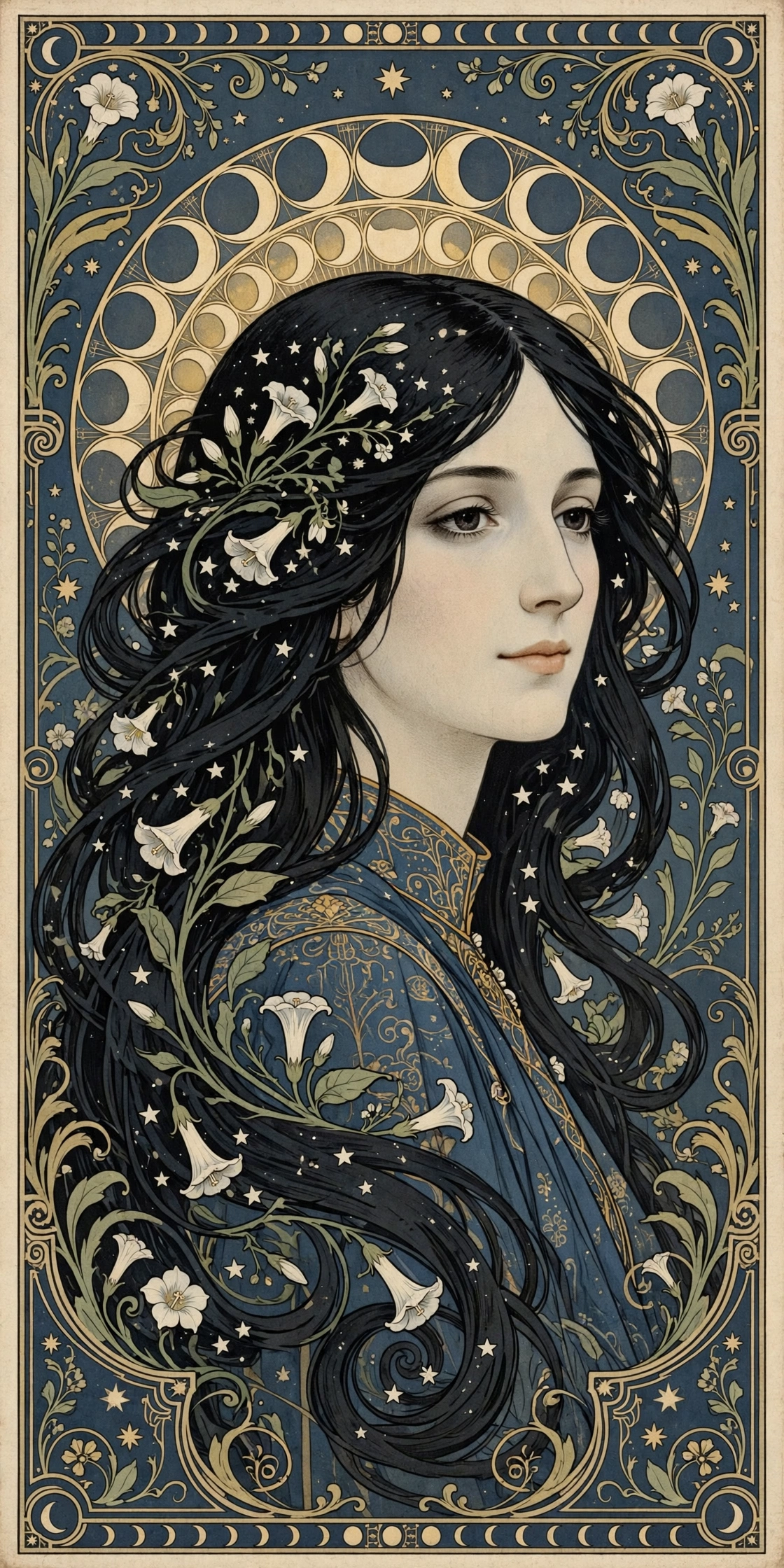 Erica in art nouveau style