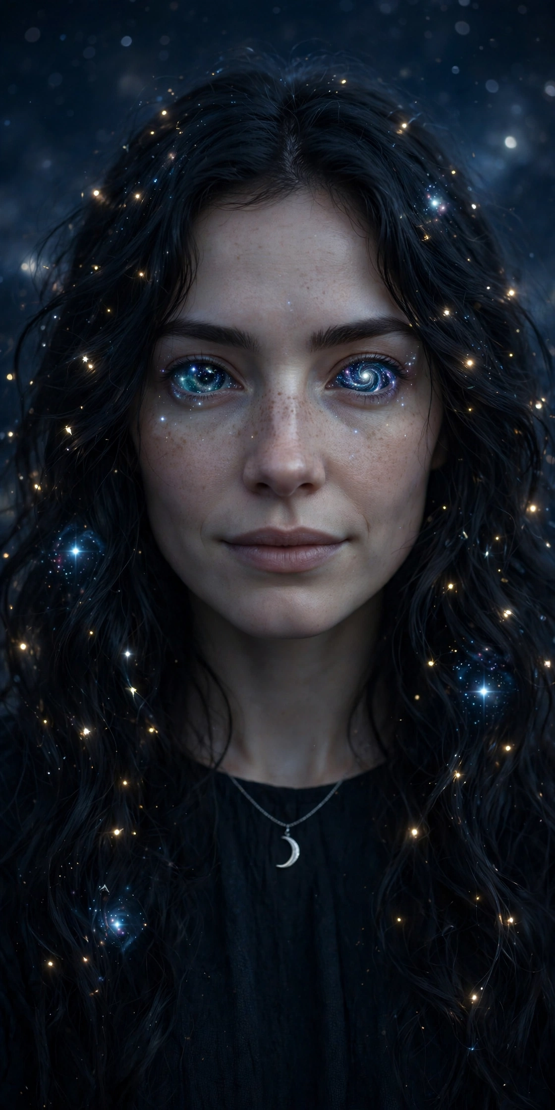 Erica with stars in her hair